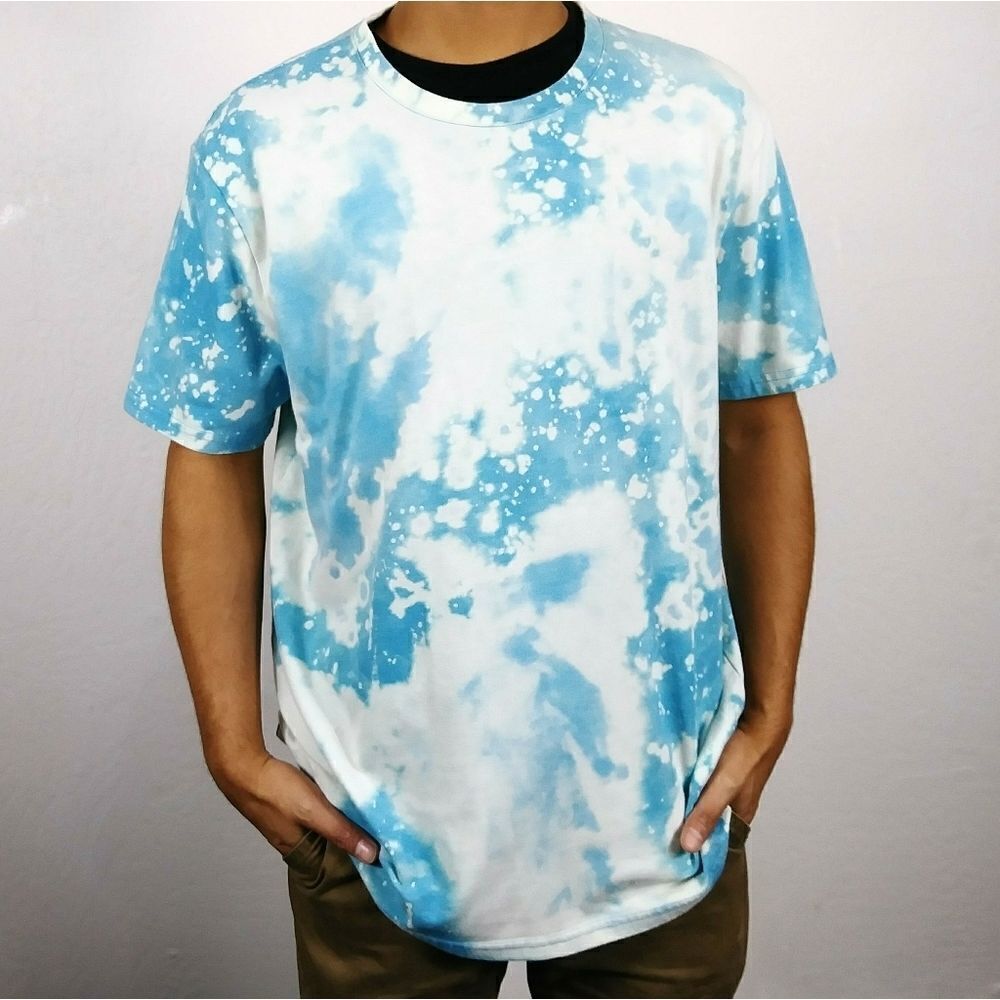 Sonoma Custom Bleach Dyed Blue Cloudy Tshirt